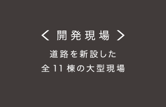 〈開発現場〉道路を新設した全11棟の大型現場